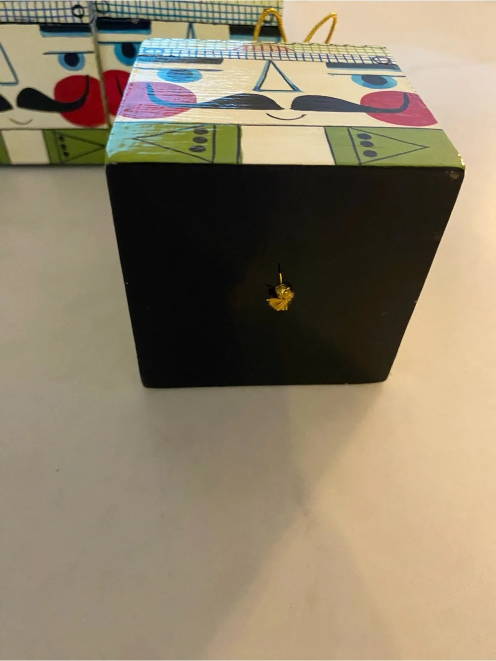 Crate&Barrel NIB Set 4 Green Nutcracker Boxes Holiday Ornaments Gift Whimsical